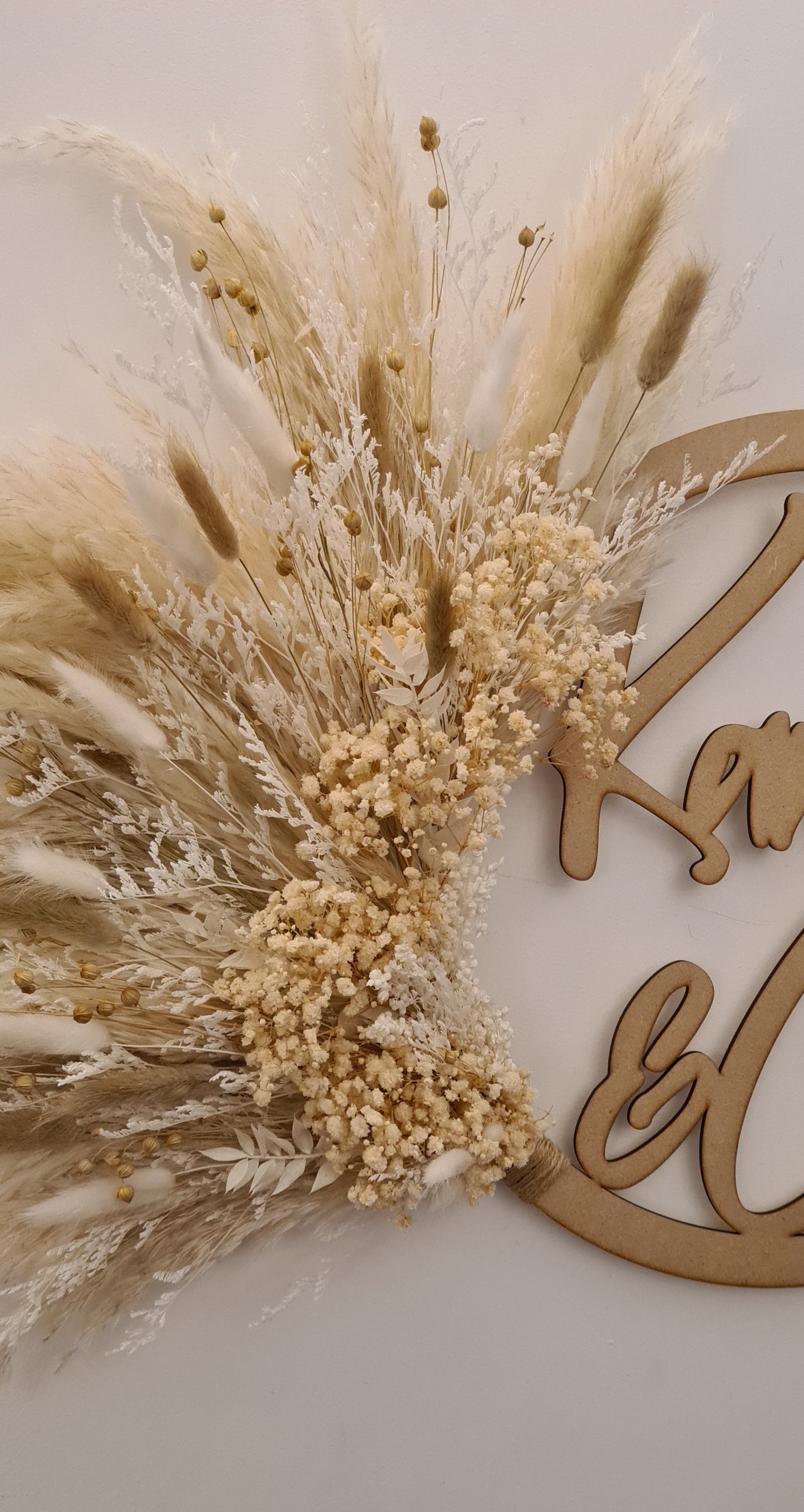 Personalised Dried Flower & Pampas Hoop | Handmade Floral Arrangement