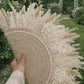 Neutral Bridal Floral Pampas Fan Clutch Bouquet