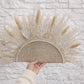 Neutral Bridal Floral Pampas Fan Clutch Bouquet