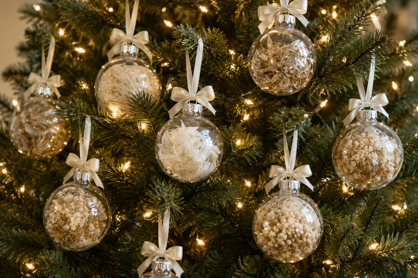 Pampas & Dried Flowers  Christmas baubles
