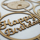 Black & White Monochrome - Cake Topper