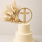 Christening Cross Neutral Cake Topper