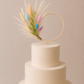 Pastel 5.5 inch Pampas Grass Cake Topper wreath hoop