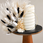 Black & White Monochrome - Cake Topper