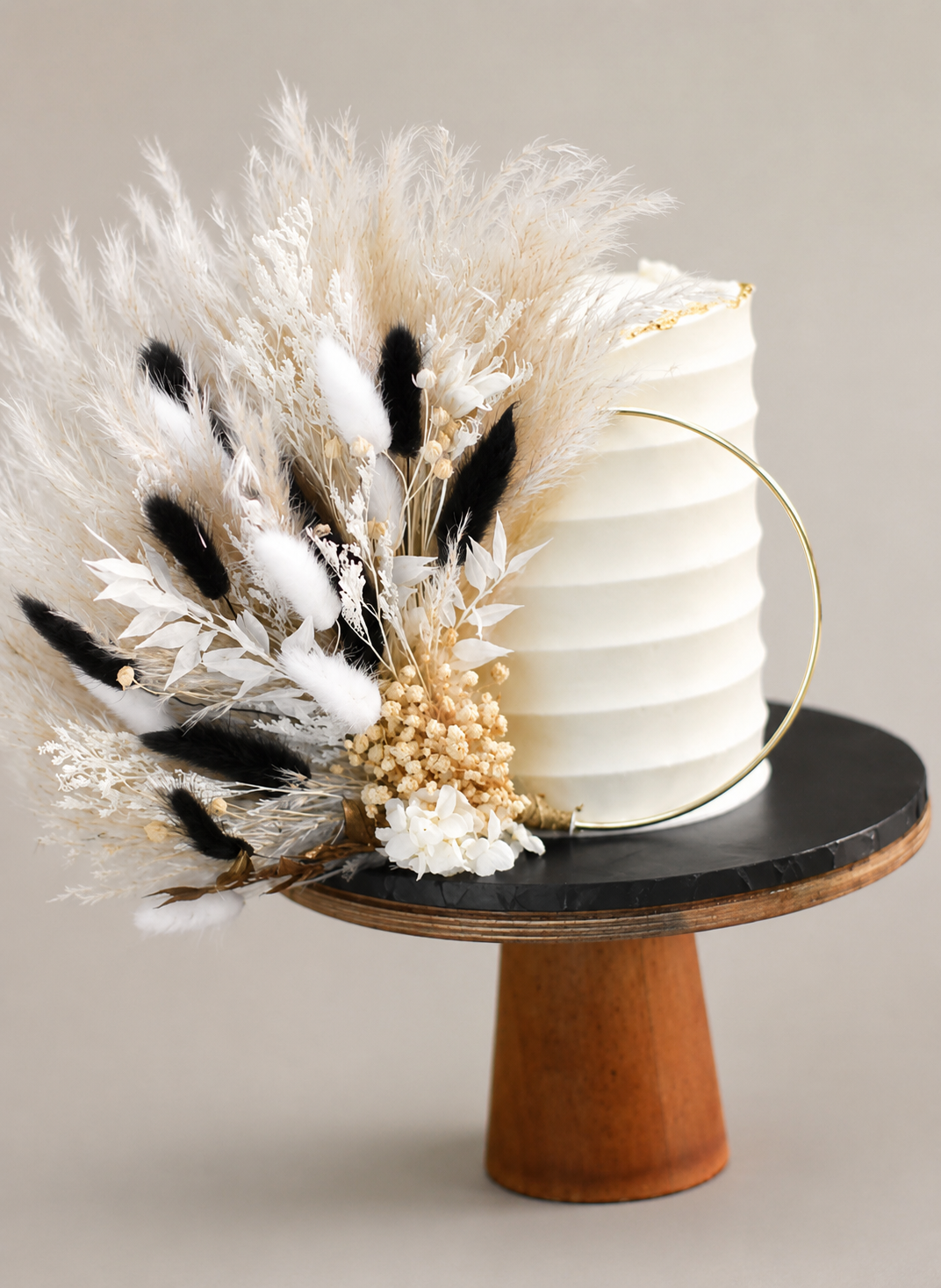Black & White Monochrome - Cake Topper