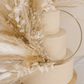 Neutral Boho Pampas cake topper wreath