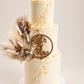 Mr & Mrs Pampas Cake Topper, Dried Flower Wedding Cake