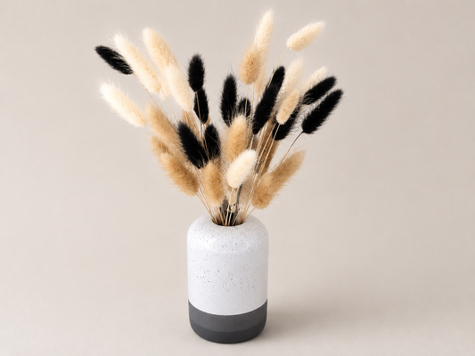 Mixed Bunnytails, Black, Natural & White