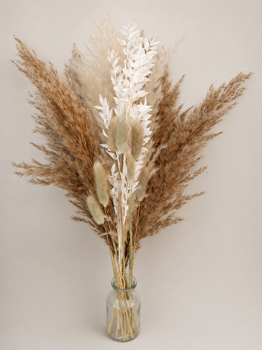 Rustic Pampas Grass & Bunny Tail Bouquet, 60cm