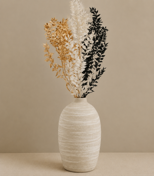 Gold / White / Black Ruscus Stems