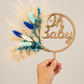 Oh Baby Pampas grass cake topper wreath hoop