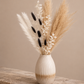 White, Cream & Black Bunnytail Pampas Grass Bouquet