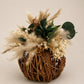 Rattan Pumpkin with dried flowers | Autumn, Halloween Decor