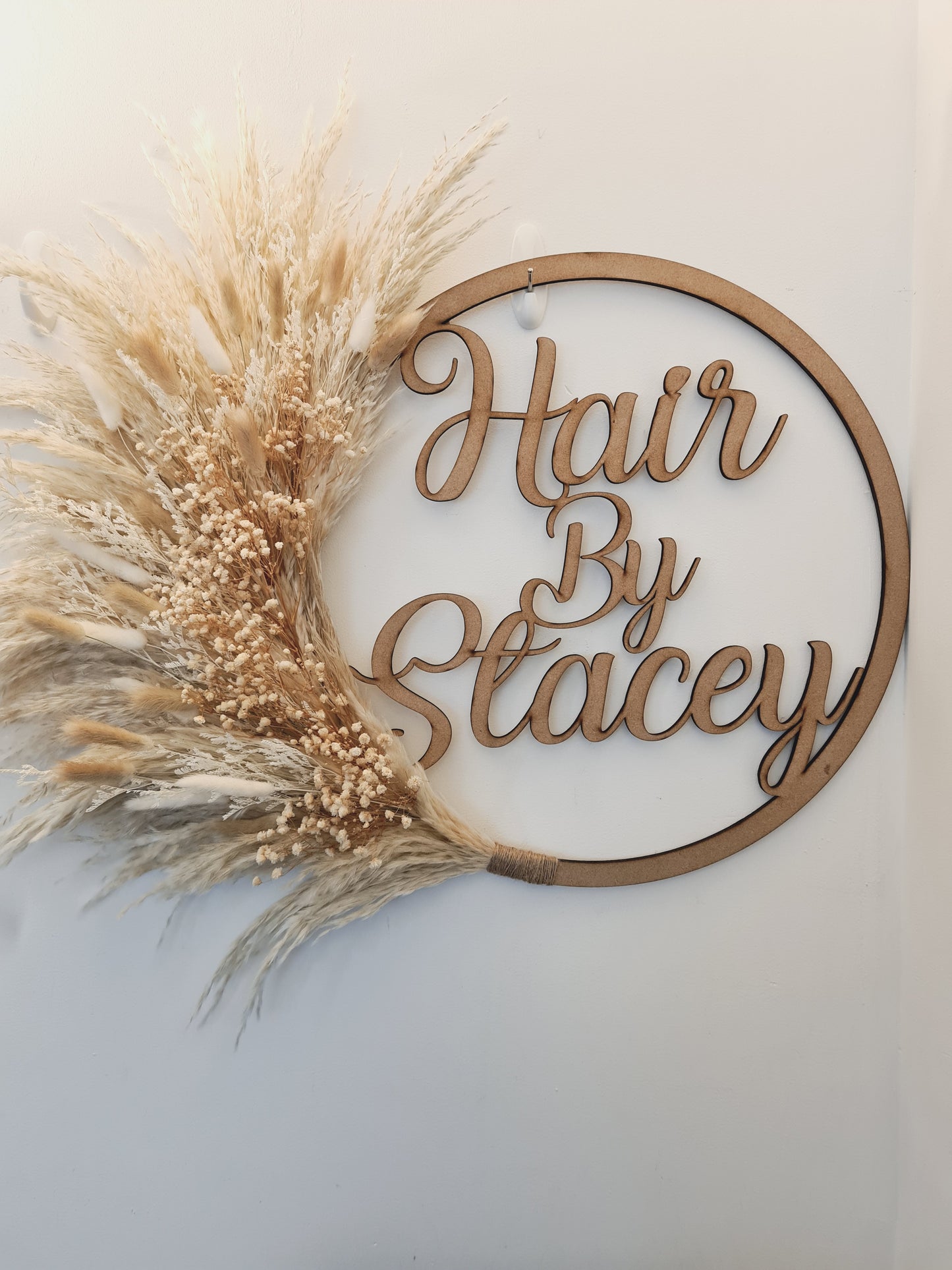 Personalised Dried Flower & Pampas Hoop | Handmade Floral Arrangement