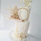 Nude Pampas Grass Cake Topper wreath hoop