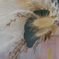 Eucalyptus & Gold Pampas cake topper wreath