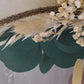 Eucalyptus & Gold Pampas cake topper wreath