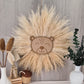 Pampas Grass Lion Wreath, Boho Nursery Decor