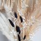 White, Cream & Black Bunnytail Pampas Grass Bouquet