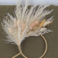 Rustic pink & Gold Pampas cake topper wreath
